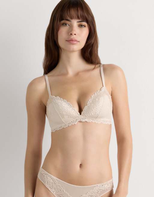 Intimissimi Pretty flowers tiziana triangle bra in cream ivory