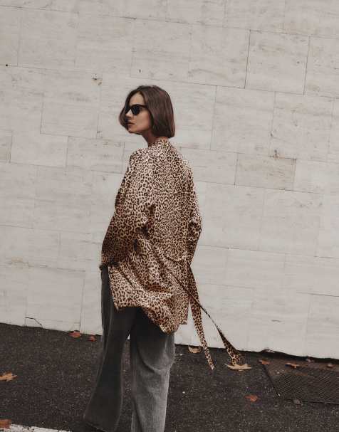 Intimissimi Pretty savage viscose satin kimono in stampa leopard - view 1