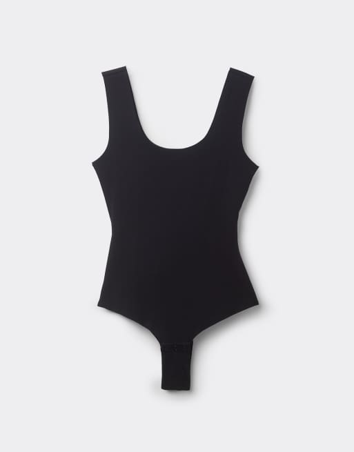 Intimissimi Raw-cut cotton bodysuit in black, 5 of 6