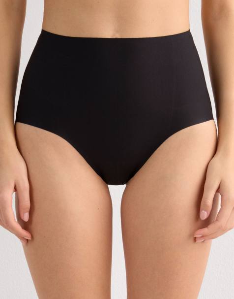 Intimissimi Raw-cut microfibre briefs in black - view 1