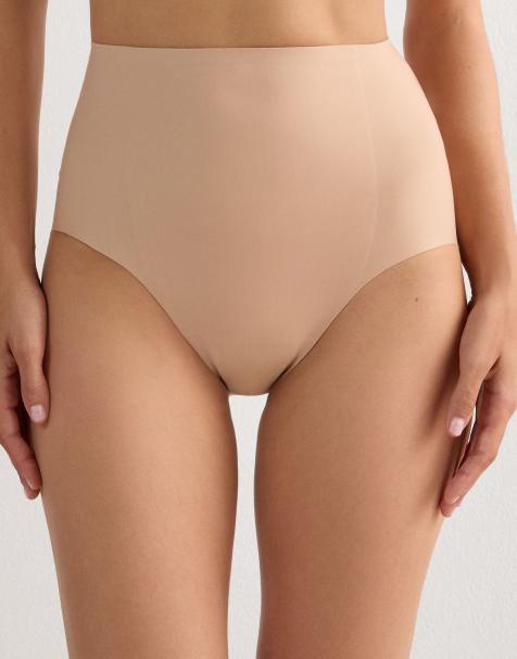 Intimissimi Raw-cut microfibre briefs in honey soft beige - view 1