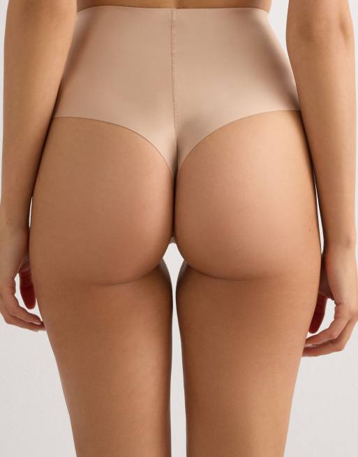 Intimissimi Raw-cut microfibre french knickers in honey soft beige, 2 of 4