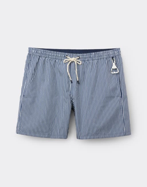 Intimissimi Reversible striped swim shorts in white/blue stripes, 3 of 4
