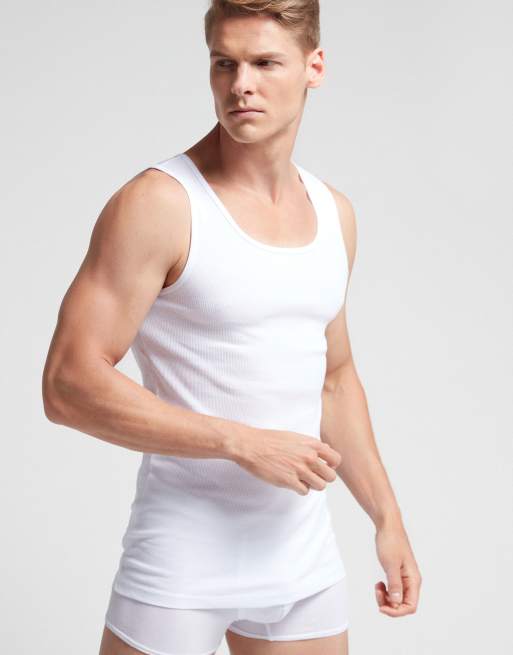 Intimissimi Ribbed cotton vest top in white, 2 of 4