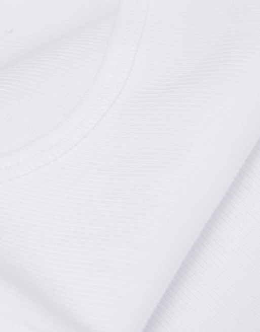 Intimissimi Ribbed cotton vest top in white, 3 of 4