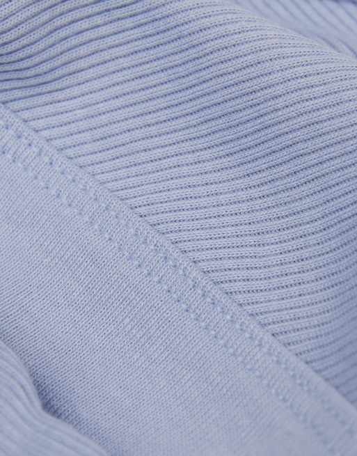 Intimissimi Ribbed superior cotton crossover cami in breeze blue, 6 of 6