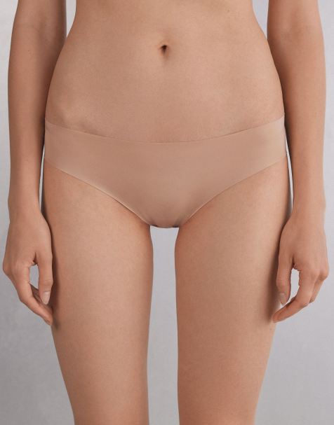 Intimissimi Seamless microfibre snug-fit panties in honey soft beige - view 1