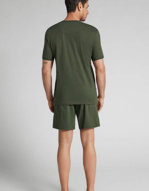 Intimissimi Short cotton pyjamas in green, 2 of 5