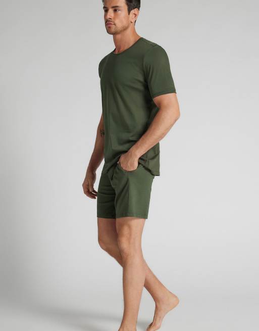 Intimissimi Short cotton pyjamas in green, 4 of 5