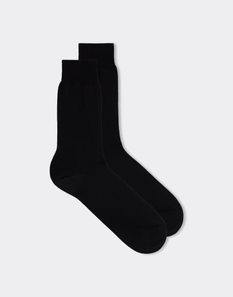 Intimissimi Short sateen cotton lisle socks in black - view 1