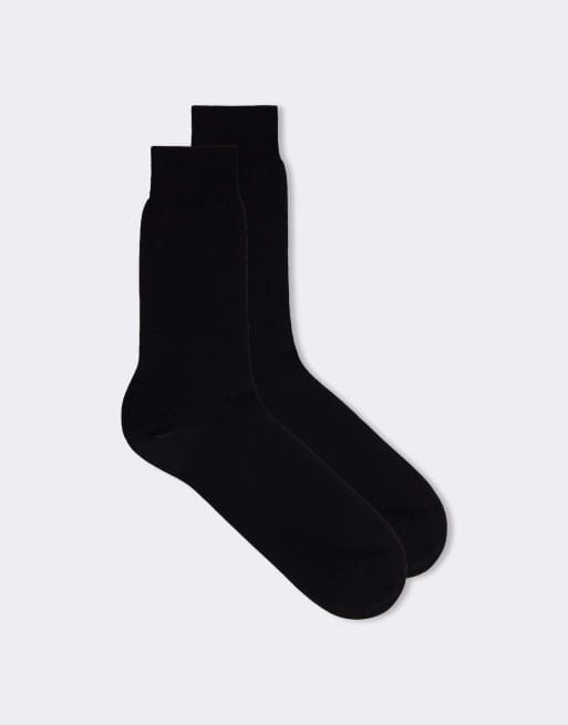 Intimissimi Short sateen cotton lisle socks in black, 2 of 4