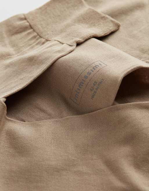 Intimissimi Short sateen cotton lisle socks in natural, 2 of 2