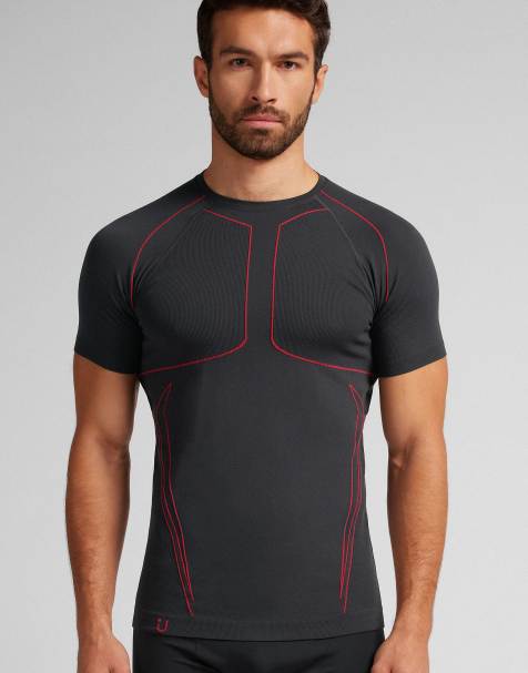 Intimissimi Short-sleeved technical sports top in dark grey