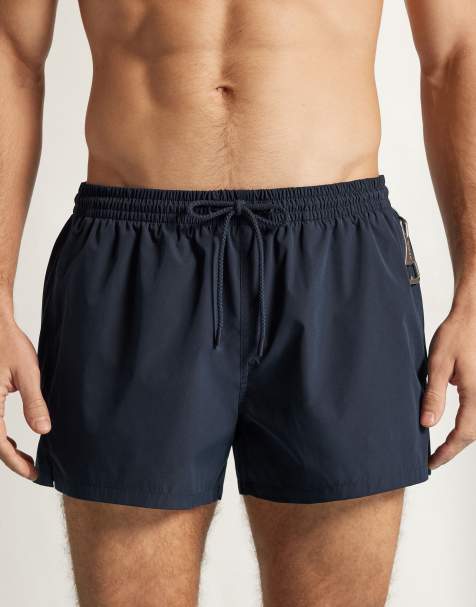 Intimissimi Short solid-colour swim trunks in deep blue - view 1