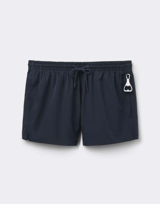 Intimissimi Short solid-colour swim trunks in deep blue, 2 of 4