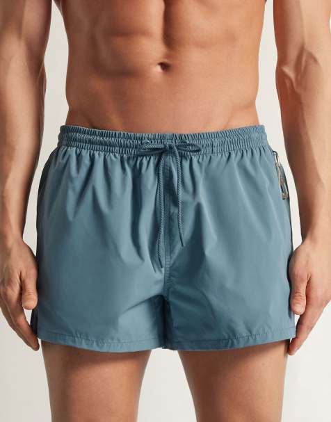 Intimissimi Short solid-colour swim trunks in washed black - view 1