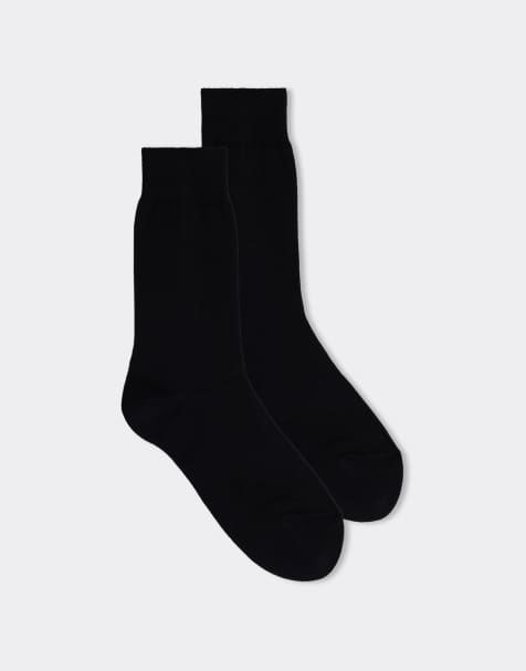 Intimissimi Short warm cotton socks in black - view 1