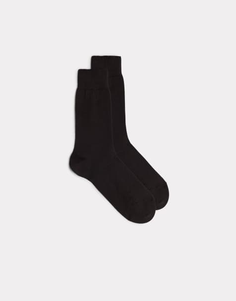 Intimissimi Short warm cotton socks in brown - view 1