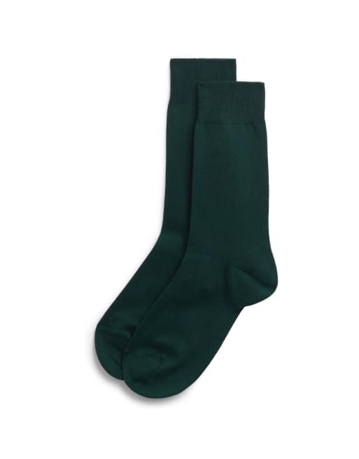 Intimissimi Short warm cotton socks in dark green, 4 of 4