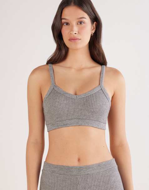 Intimissimi Soft tricot top in sweater grey melange - view 1