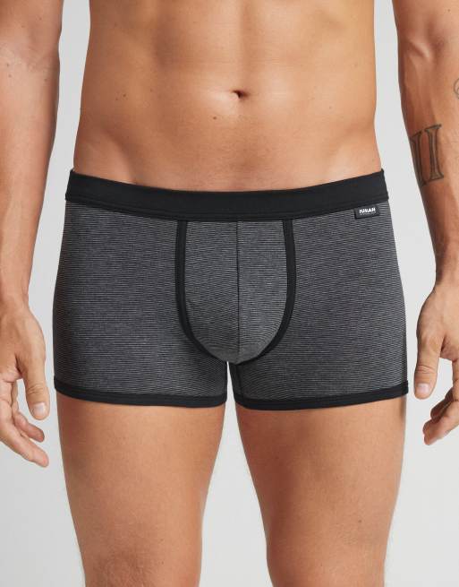 Intimissimi Striped Superior Cotton Boxers in Black
