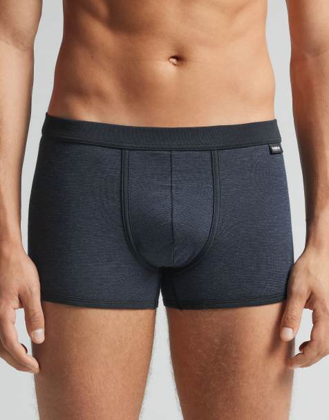 Intimissimi Striped Superior Cotton Boxers in Midnight Blue - view 1