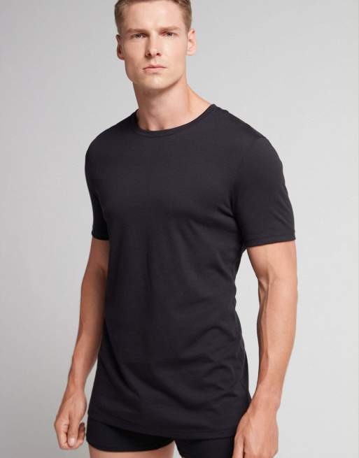 Intimissimi Superior cotton t-shirt in black, 2 of 4