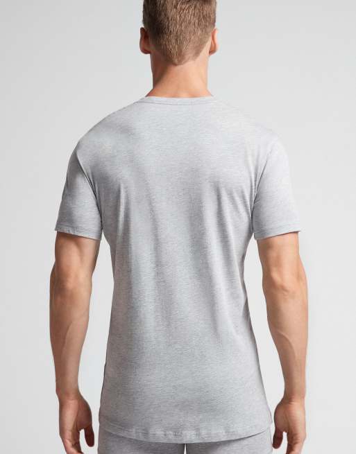 Intimissimi Superior cotton t-shirt in light grey melange, 2 of 5