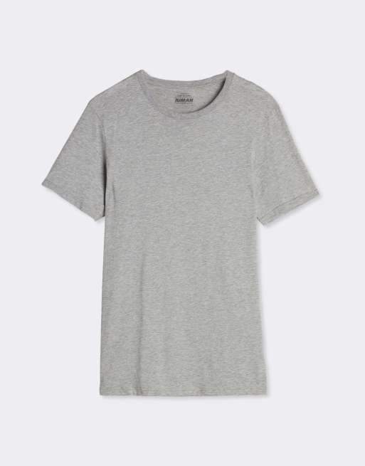 Intimissimi Superior cotton t-shirt in light grey melange, 3 of 5