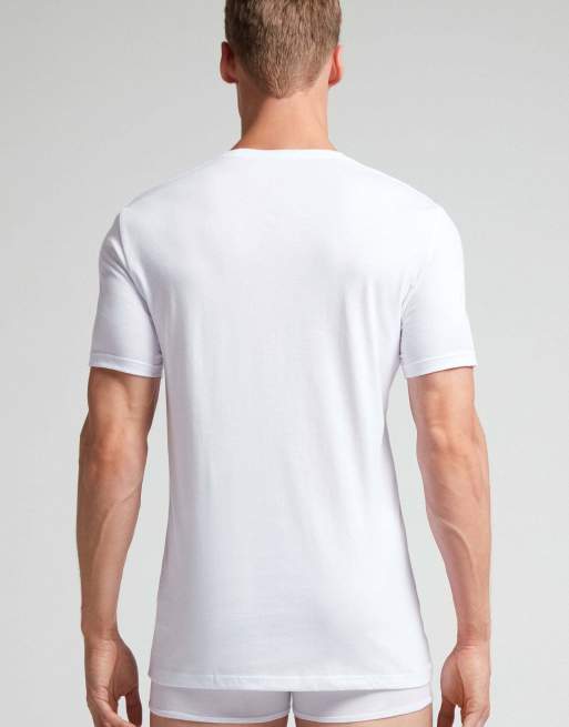 Intimissimi Superior cotton t-shirt in white, 2 of 5