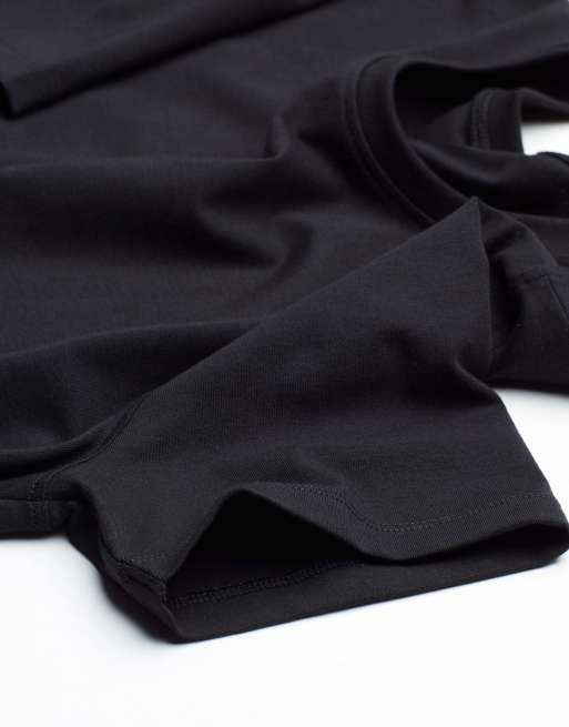 Intimissimi Superior stretch cotton t-shirt in black, 5 of 5