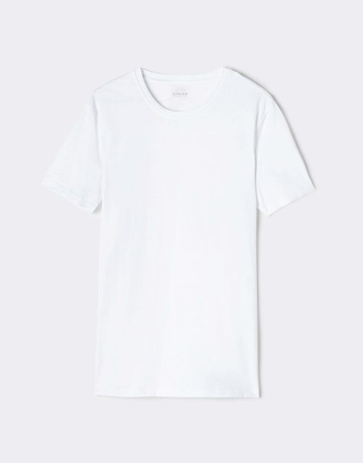 Intimissimi Superior stretch cotton t-shirt in white, 3 of 5