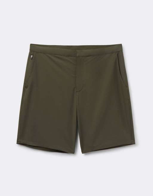 Intimissimi Technical swim trunks in olive green, 3 of 6