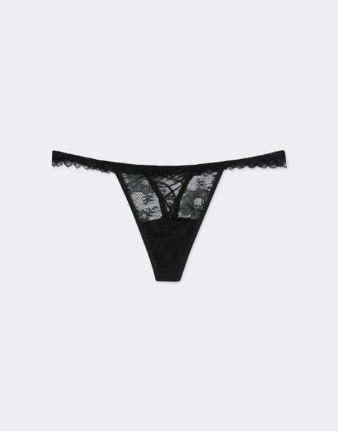 Intimissimi Tempting treat thong with side straps in black - view 1