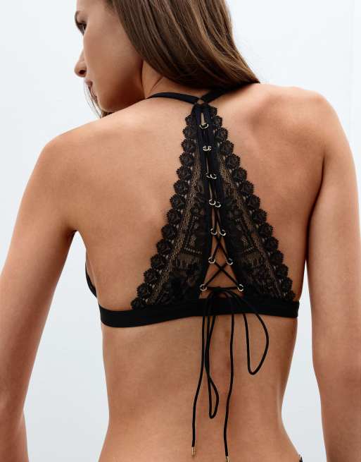 Intimissimi Tempting treat triangle bra in black, 4 of 5