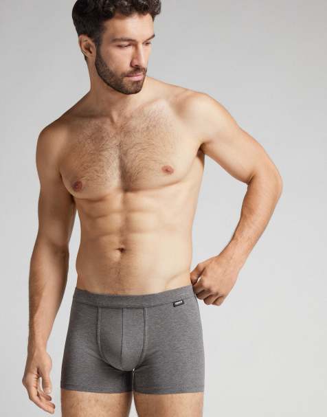 Intimissimi "the indestructible" boxers in charcoal grey melange - view 1