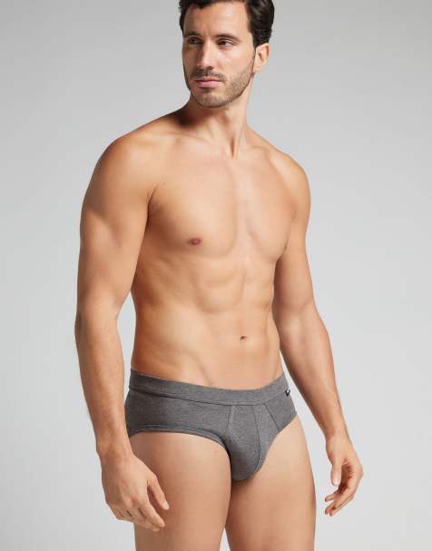 Intimissimi "the indestructible" briefs in charcoal grey melange - view 1