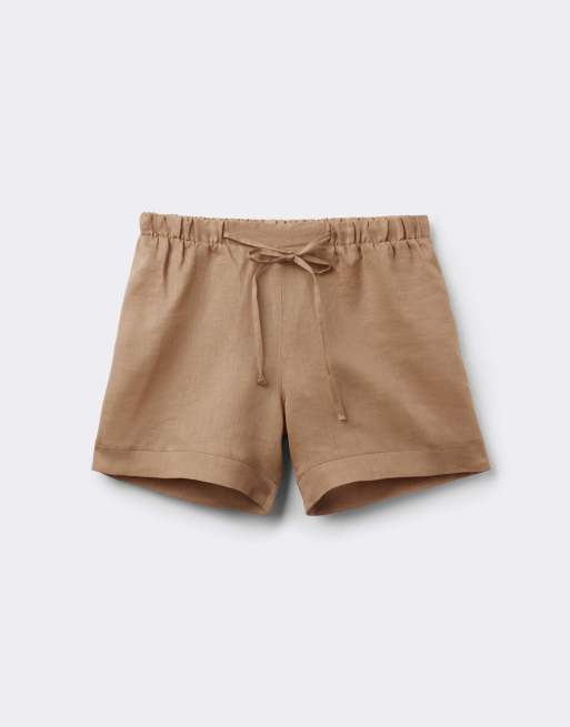 Intimissimi The pure linen plain-weave linen shorts in beige sabbia, 5 of 6