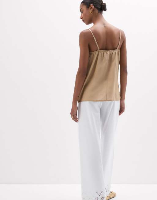 Intimissimi The pure linen plain-weave linen top in beige sabbia, 2 of 4