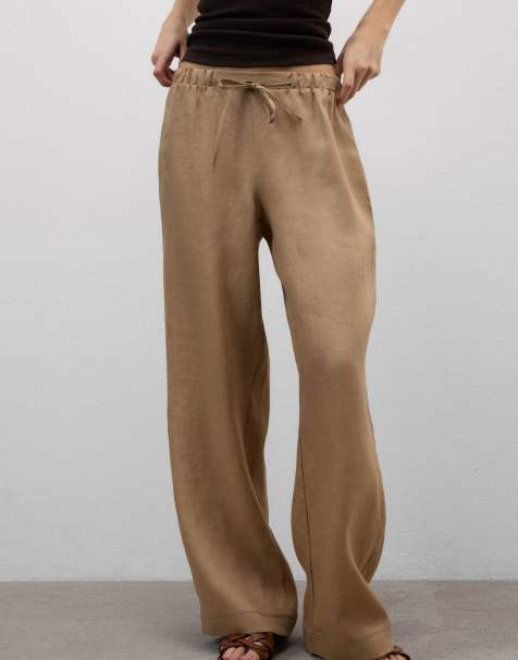 Intimissimi The pure linen trousers in beige sabbia - view 1