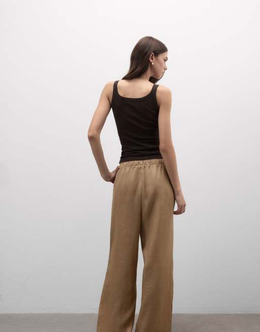 Intimissimi The pure linen trousers in beige sabbia, 2 of 4