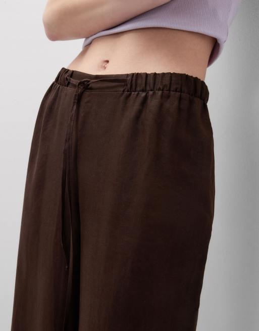 Intimissimi The pure linen trousers in moka brown, 3 of 6