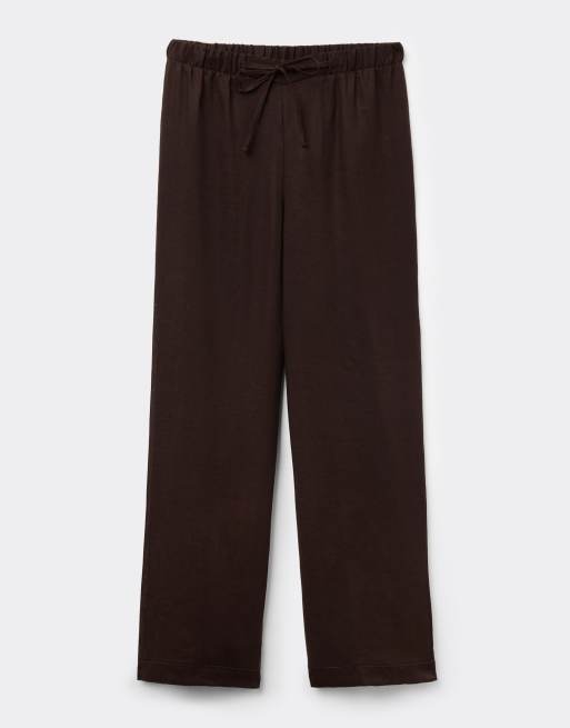 Intimissimi The pure linen trousers in moka brown, 5 of 6