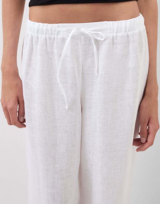 Intimissimi The pure linen trousers in white, 3 of 6