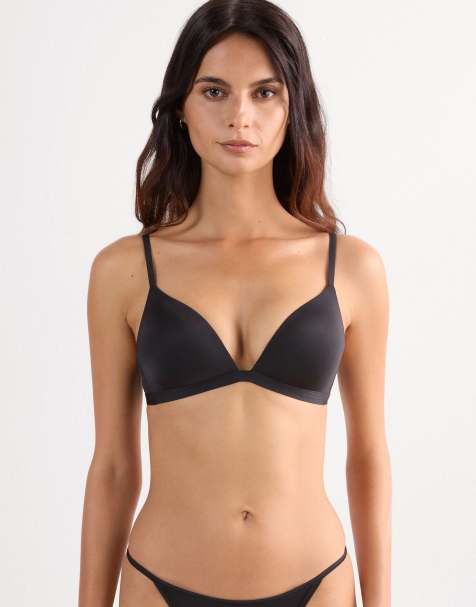 Intimissimi Tiziana  microfibre triangle bra in black - view 1