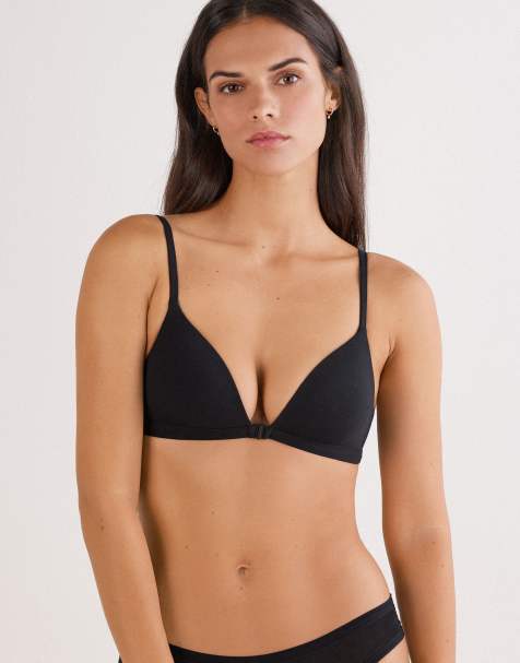 Intimissimi Tiziana ultralight cotton triangle bra in black