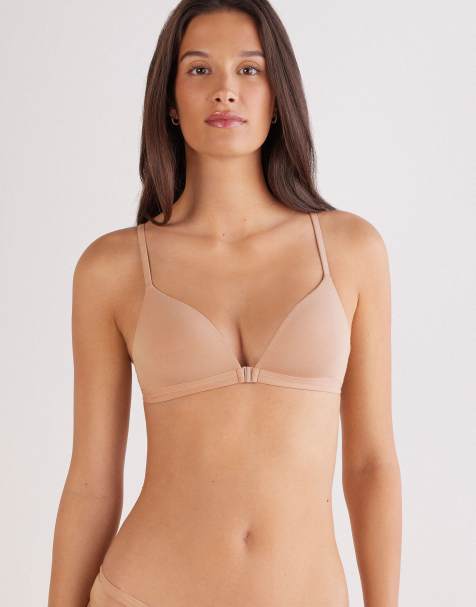 Intimissimi Tiziana ultralight cotton triangle bra in honey soft beige - view 1