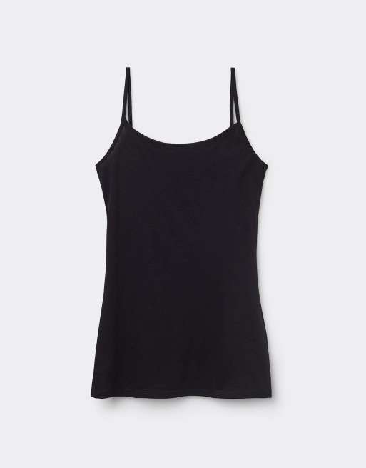 Intimissimi Ultrafresh cotton vest top in black, 5 of 7
