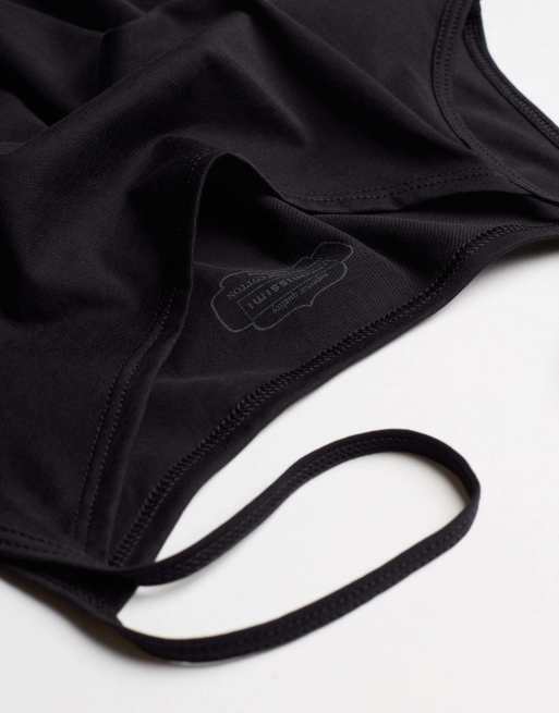 Intimissimi Ultrafresh cotton vest top in black, 6 of 7