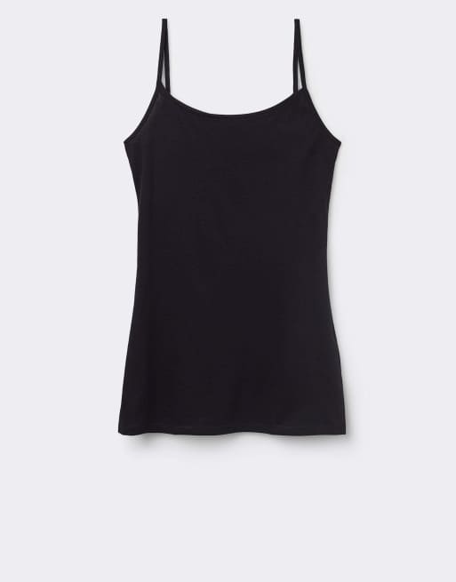 Intimissimi Ultrafresh cotton vest top in black, 7 of 7